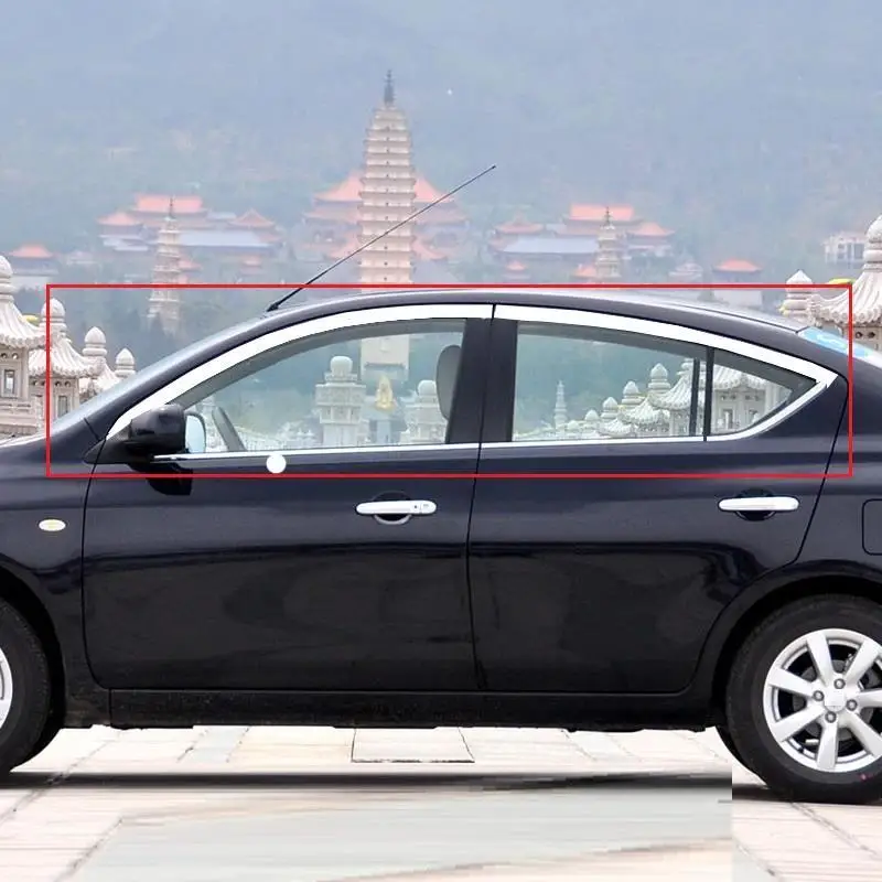 Version C Оконный корпус внешний Automovil автомобильный модифицированный стикер полосы части протектора аксессуар 11 12 13 14 15 16 для Nissan Sunny - Цвет: Version C