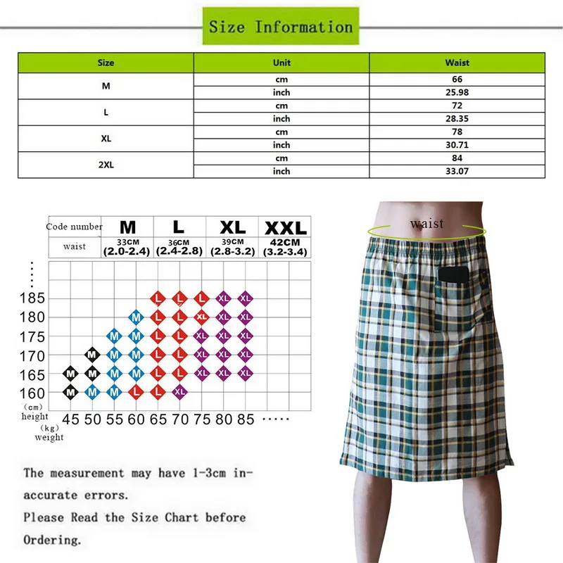 Adisputent 2020 Summer New Men's Casual Shorts Plaid Nightdress Cotton Casual Home Bath Skirt Breathable Sweat-absorbent Pajamas Adisputent 2020 Summer New Men's Casual Shorts Plaid Nightdress Cotton Casual Home Bath Skirt Breathable Sweat-absorbent Pajamas