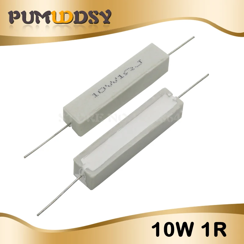 5W 10W BPR56 Cement resistance 0.1 ~ 10k ohm 0.33R 1R 10R 100R 0.22 0.33 1 10 100 1K 10K ohm Cement resistor cement resistor 10PCS