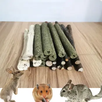 

1 Pack Hamster Rabbit Teeth Grinding Natural Wooden Tree Stick Minerals Molar Chew Toys Pet Supplies
