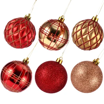 

1 Box 12pcs Durable Decorative Plastic Christmas Ball Tree Fireplace