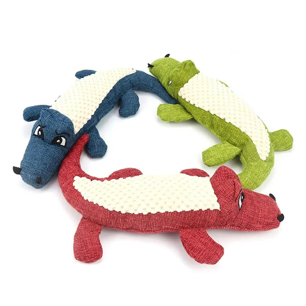 Cute Halloween Pet Dog Puppy Cute Crocodilian Shaped Molar Vocal Squeak Bite Chew Toy