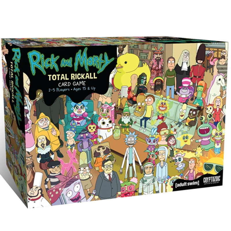 

Hot Total Rickall Rick and Morty Cooperative 2-5 Player Card Game pickle rick Desk Board Game Toy Family Party