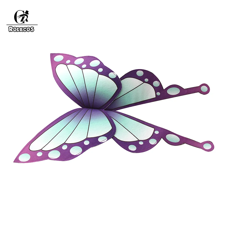 

ROLECOS Anime Demon Slayer Kimetsu no Yaiba Kochou Shinobu Women Cosplay Butterfly Headwear