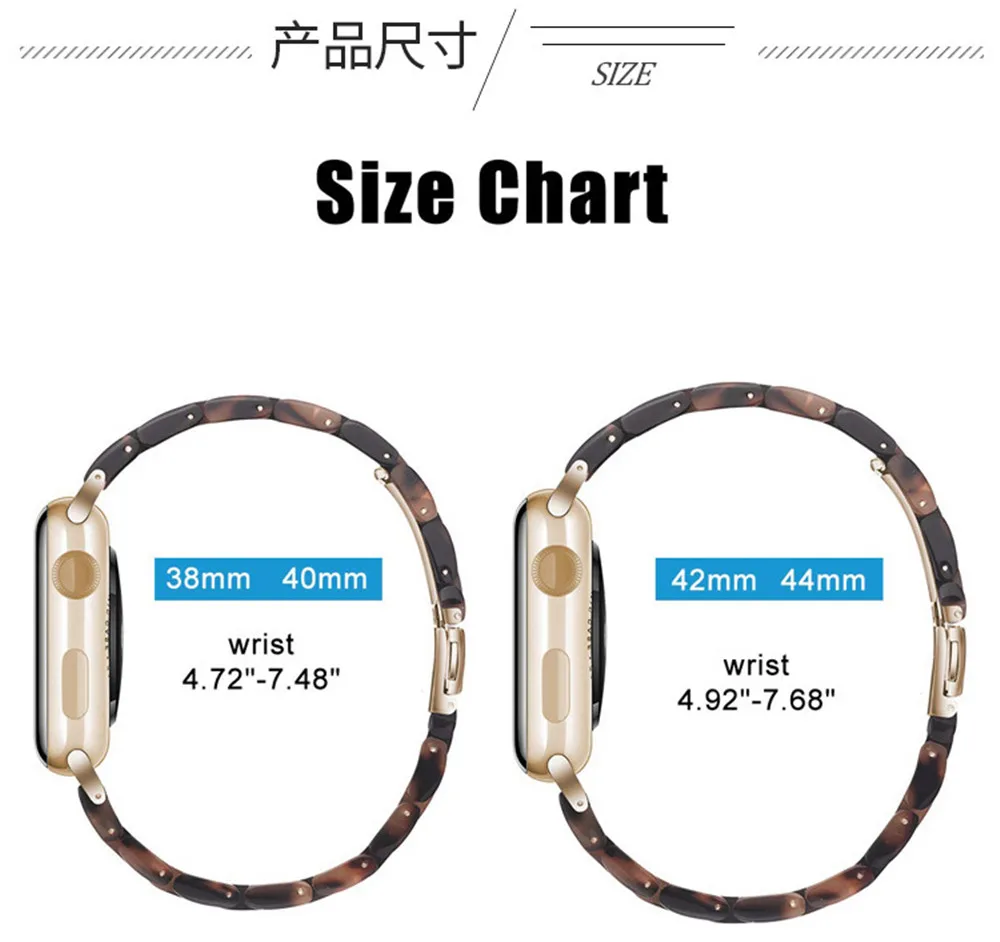 Ремешок из смолы для apple watch 42 мм 40 мм iwatch ремешок 44 мм браслет correa apple watch 5 4 3 2 38 мм ремешок из нержавеющей стали