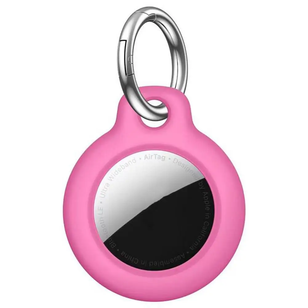 For Airtags PC Mini Protective Cover Tracker Keychain Holder Case GPS Tracker Anti-lost Keychain Bluetooth Key Finder Case