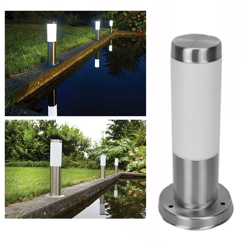 

Modern outdoor stainless steel pillar lights villa door fence garden post lamp E27 screw cap garden decoration yard decor