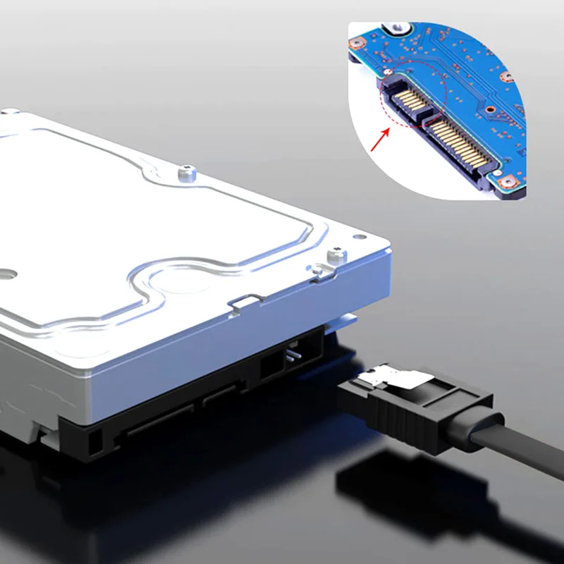 Cabletime 6Gbps SATA3.0 180 Angle HDD / SSD Data cable With Locking Latch Female to Female SATA2.0 30cm Cable 30cm C1