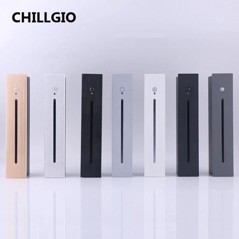 CHILLGIO Recessed Led Stairs Sensor Lights Step Aluminum Hallway Staircase Footlights IP65 Waterproof Indoor Night Corner Lamps