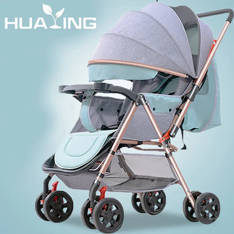 

Ultralight Baby Stroller High Landscape Four-wheeled Trolley Baby Carrier Folding Portable Traveling Pram for Free shipping