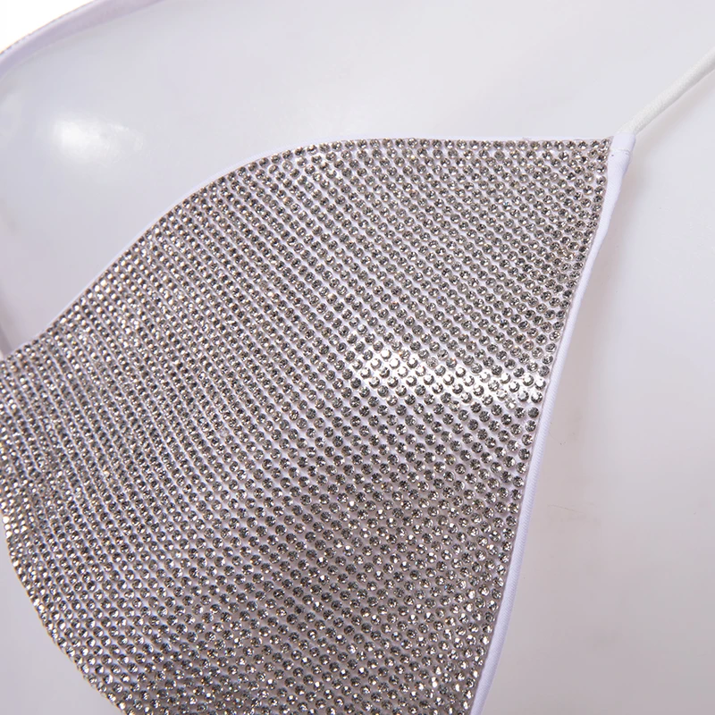 Роскошные украшения стразы бикини серебряный комплект Кристалл бриллиант