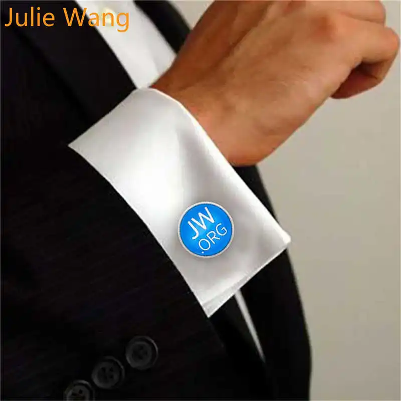 Запонки Julie Wang JW ORG запонки из голубого стекла кабошон для мужской рубашки манжеты