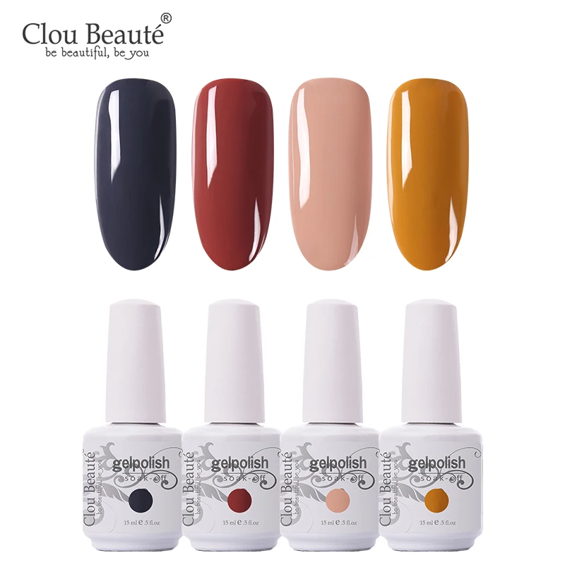 Clou Beaute 4 шт./лот 15 мл УФ-гель для ногтей УФ светодиодный гель лак для ногтей Гибридный Лаки гель лак для ногтей маникюр гель лак - Цвет: ZH37
