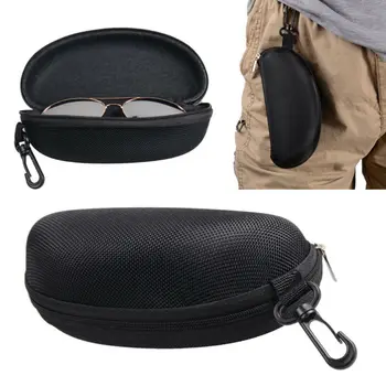 

Zipper Hard Eye Glass Case Box Sunglass Protector Travel Fashion with Belt Clip