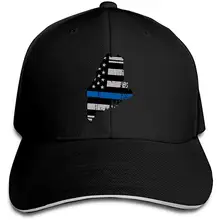 Мужская Женская тонкая синяя линия Флаг США штат Мэн шляпа для гольфа бейсбольная кепка