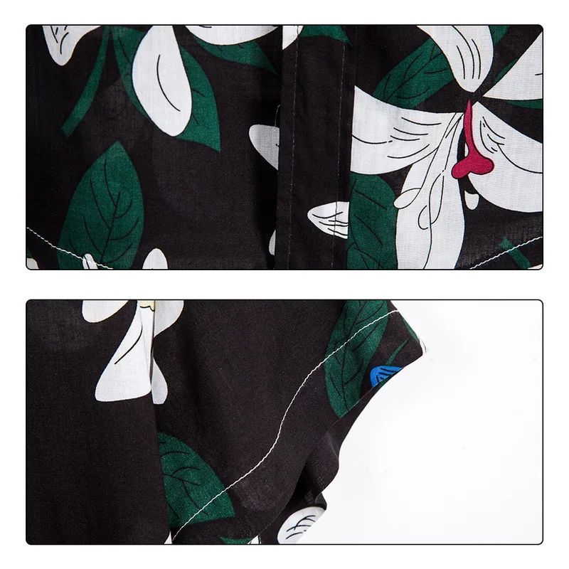 Summer Men's Shirts Hawaiian Casual Shirts Tropical Button Tops Fashion Shirts Casual Short-sleeve Men Slim Fit Shirts