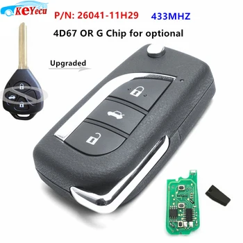 

KEYECU Upgraded Remote Car Key 3 Buttons 433MHz 4D67/G Chip for Toyota COROLLA P/N: 26041-11H29
