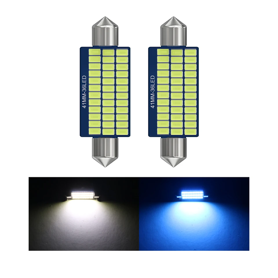 C5W C10W Festoon LED Bulbs - 31mm To 43mm CANBUS COB For Interior & Number Plate