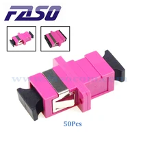 

FASO 50Pcs Fiber Optic Components SC/UPC OM4 Adapter Simplex Duplex Optical Fiber Coupler