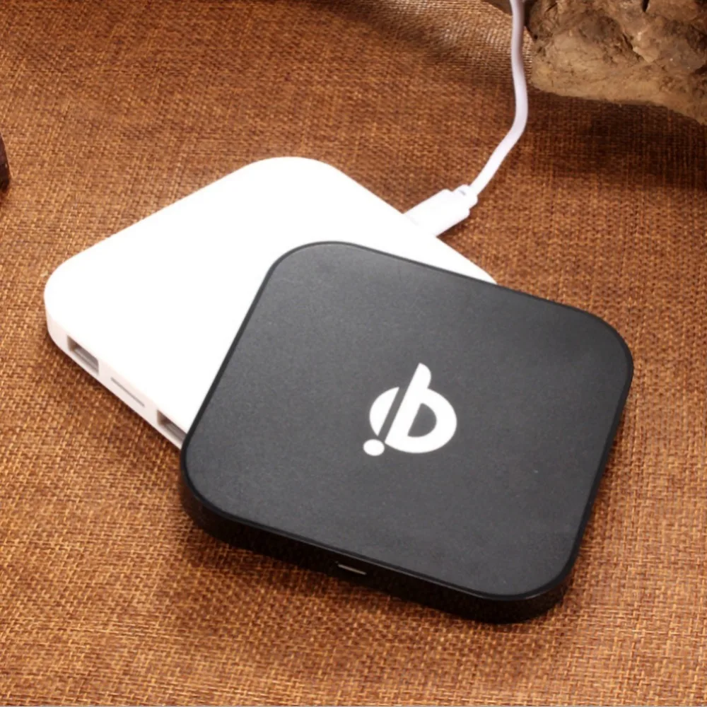 Тонкое деревянное портативное беспроводное зарядное устройство Qi для iPhone X/XS Max XR