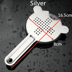 Superior Cocktail Strainer with Stabilizing Prongs and Large Spring Design, Premium 304 Stainless Steel (Silver)