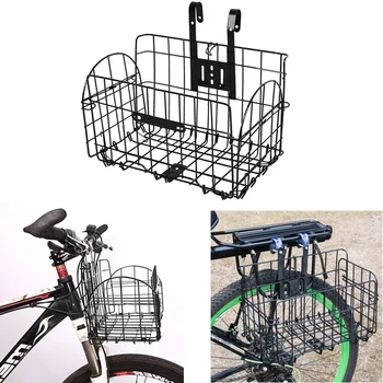 

Basket Bicycle Basket Cycle Baggage Bag Cycling Handlebar Bike Foldable Iron Bicycl Accessories Outdoor