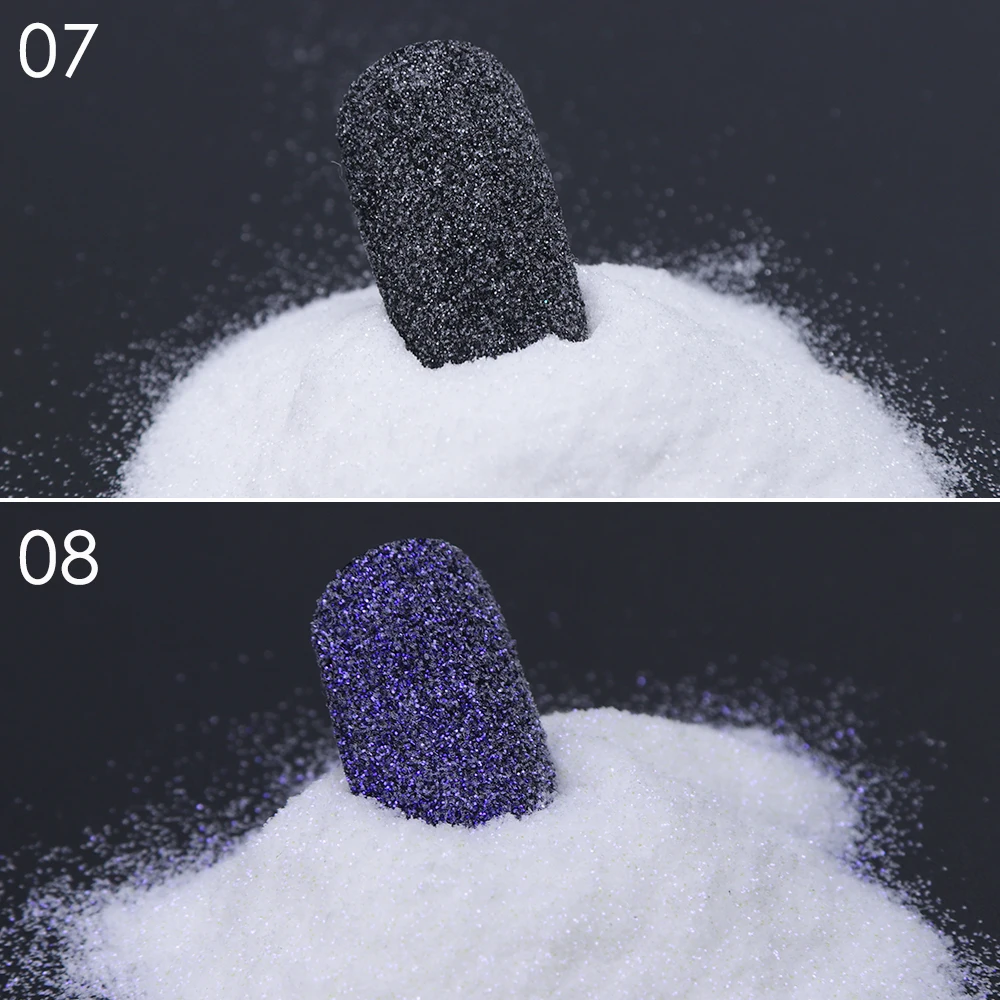 1 бутылка голографическая пудра сахарный блеск для ногтей Блестящий черно-белый пигмент Блестки для ногтей хлопья Маникюр украшения LYMN