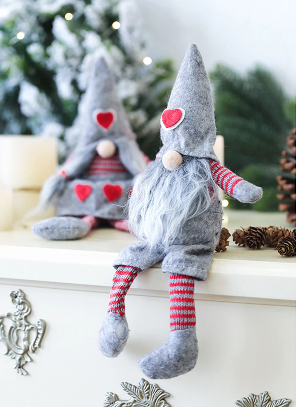 Новинка, Веселый Рождественский шведский длинный головной убор, Санта гном, плюшевая кукла, украшения, игрушка ручной работы, праздничные, вечерние, для дома