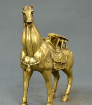 

Collect Chinese fengshui old Bronze auspicious horse Fly win money wealth Statue