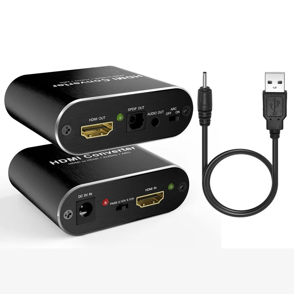 Совместим с HDMI 2,0 аудио экстрактор 5,1 ARC HDMI аудио экстрактор сплиттер HDMI к аудио экстрактор оптический TOSLINK SPDIF