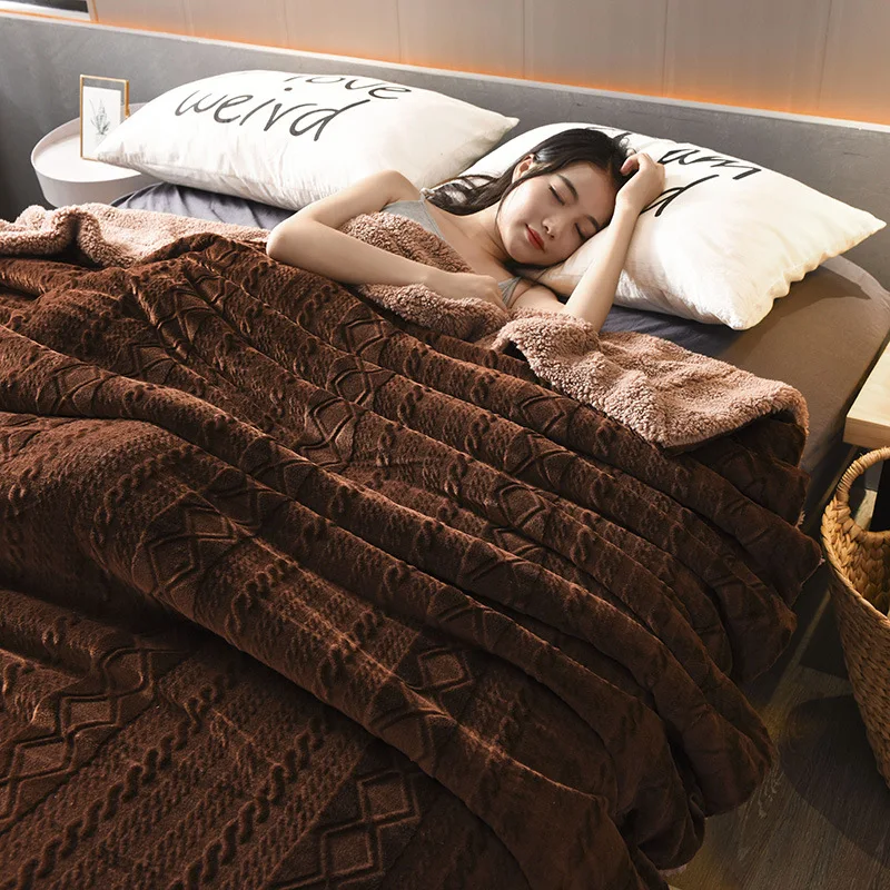 Очень большой плюшевый теплый плед, двойное фланелевое одеяло, подарок супер мягкое одеяло покрывало для дивана зимняя тёплая простыня, постельные принадлежности