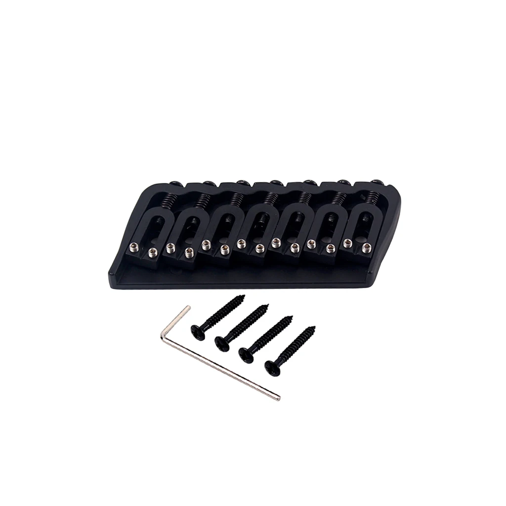 Metal 7 String Multi-Scale Hard Tail Fixed Bevel Edge Guitar Bridge Replacement For Fanned Frets guitar Repair Tool Parts | Инструменты
