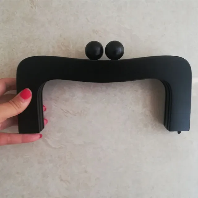 1 Set 22X10 Cm Factory Direct Sales New Style Wood Ball Head Screws Parts Solid Wooden Waist-Shaped Handbag Purse Frame Handle