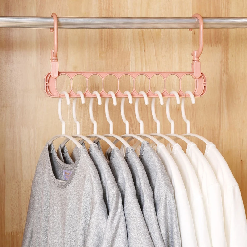 Многофункциональный компактный, металлический вешалки с крюком Magic9 отверстие шкаф-стеллаж для хранения одежды Железная сушилка для одежды