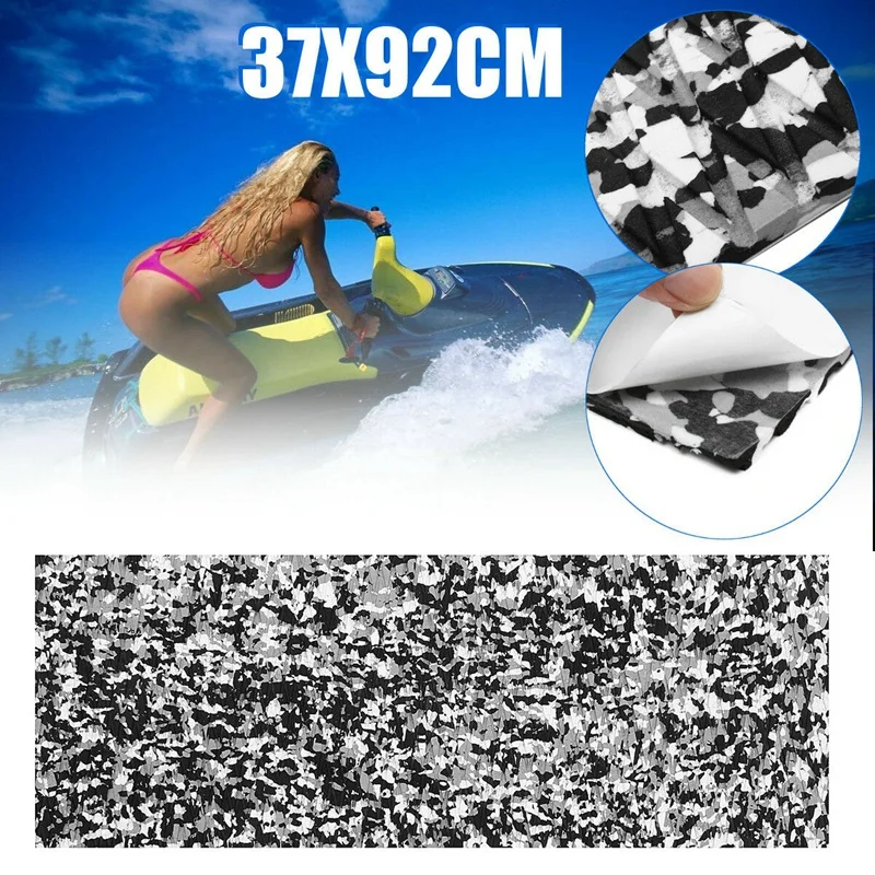 Water Scooter Non-Skid Surfboard Mat Marine Flooring EVA Foam Sheet Black White Camo | Автомобили и мотоциклы