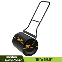 Газон ролик с ручкой стальной барабан 16 галлонов сад двора комплект наполненный водой толчок/Pull Sod ролик 1" x 19,5"