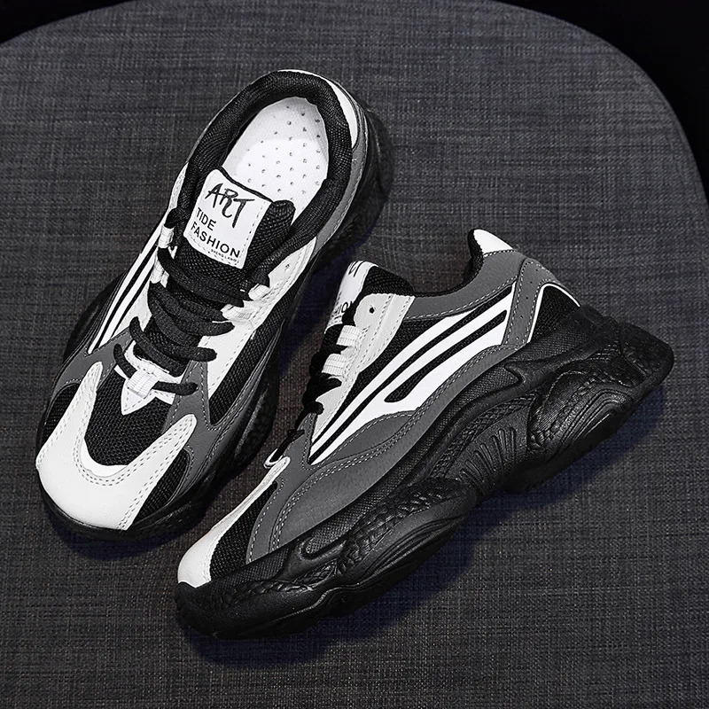 

Autumn And Winter New Products Thick Bottomed Mesh Breathable Mixed Colors Dad Shoes Wearable Sports Casual Travel Shoes in Fash