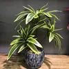 35cm3 Fork Artificial Desktop Fake Plants Green Plastic Palm Tree Bunch Flower Material Office Living Room Christmas Home Decor ► Photo 1/6