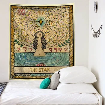 

Tarot Card Tapestry Farmhouse Wall Blanket Astrology Divination Tapestries Wall Hanging Egyptian Decor Beach Towel