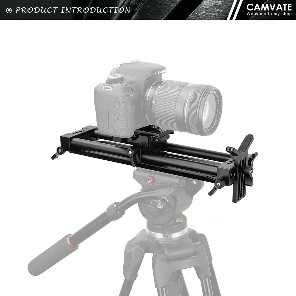 Manfrotto QR Plate With Bottom Bridge Plate & 15mm Dual Rod Sliding Rail & Lens