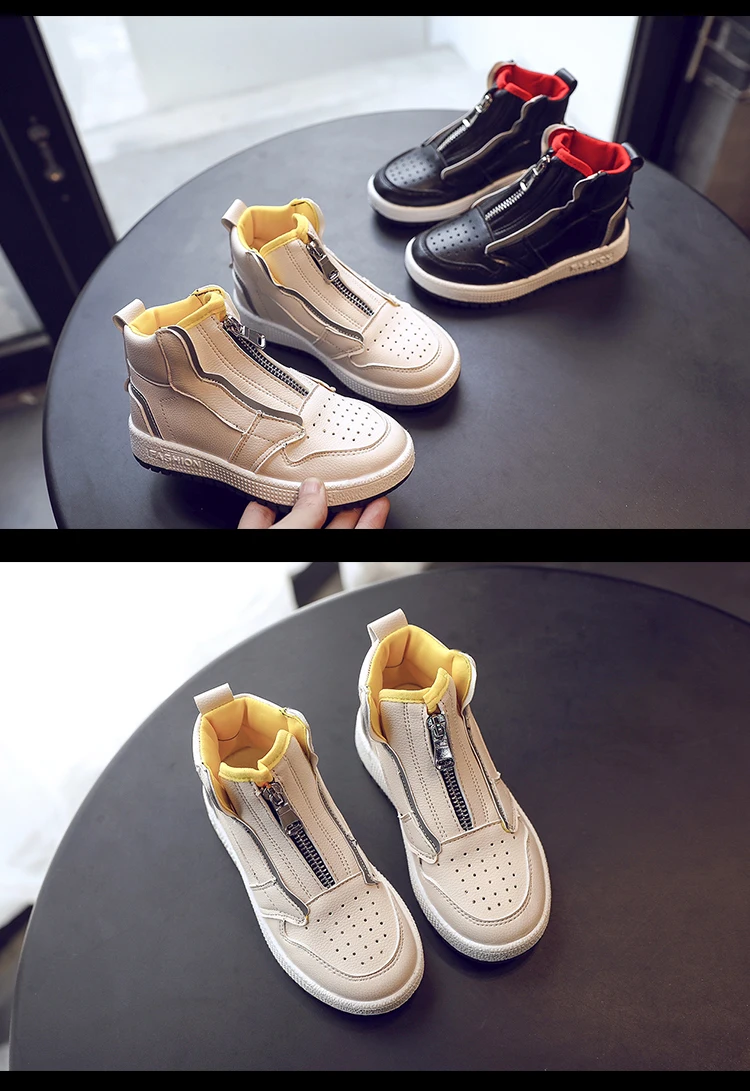 Модная детская обувь для мальчиков и девочек; Детские кроссовки; высокие кроссовки; унисекс; повседневная обувь для мальчиков и девочек; мягкая Осенняя Новинка; дизайн