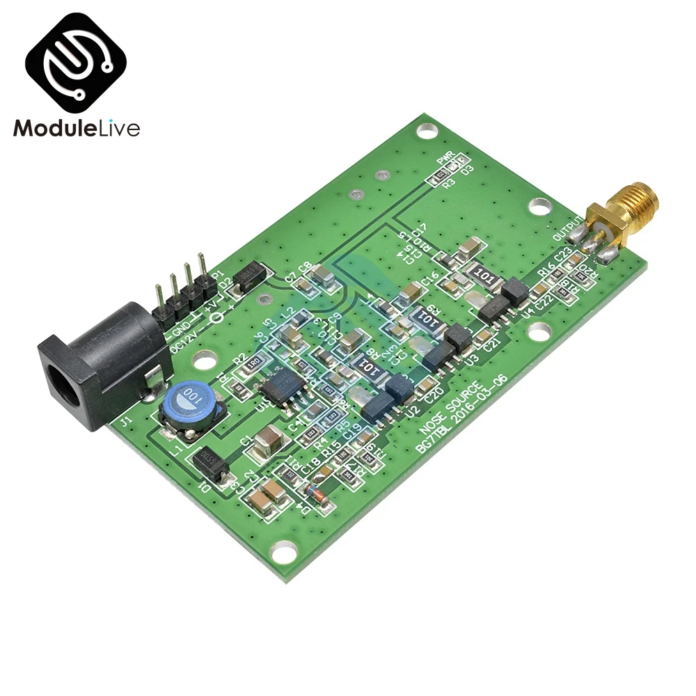 

DC 12V Origin SMA Noise Source Simple Spectrum External Tracking 0.3A Diy Electronic Module Board SMA Module
