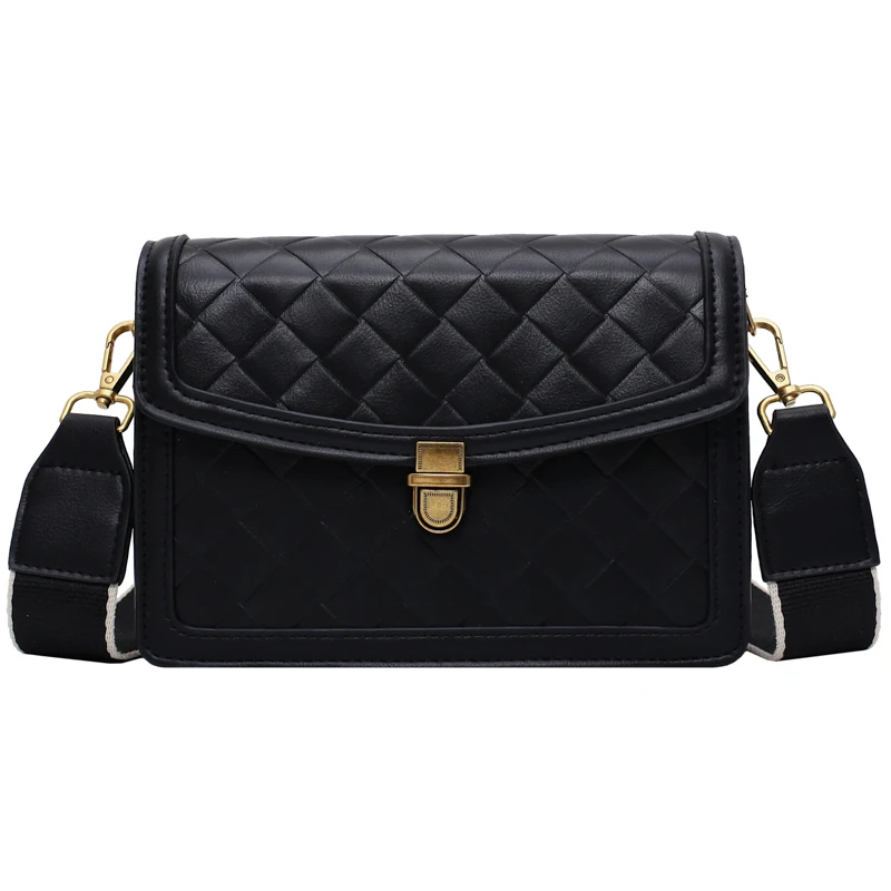 

191218 iVog New Arrival Everyday Female Small Shoulder Crossbody Handbag Black Fashion Leather Hand Bags for Women 2019