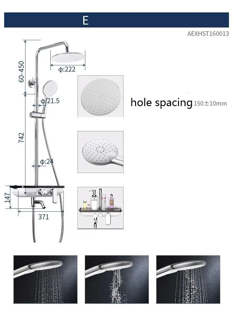 Doucheset Piscina Dusche Conjunto De Regendouche Panel Preto Choveiro Ducha Eletrico Do Banheiro Chuveiro Bathroom Shower System
