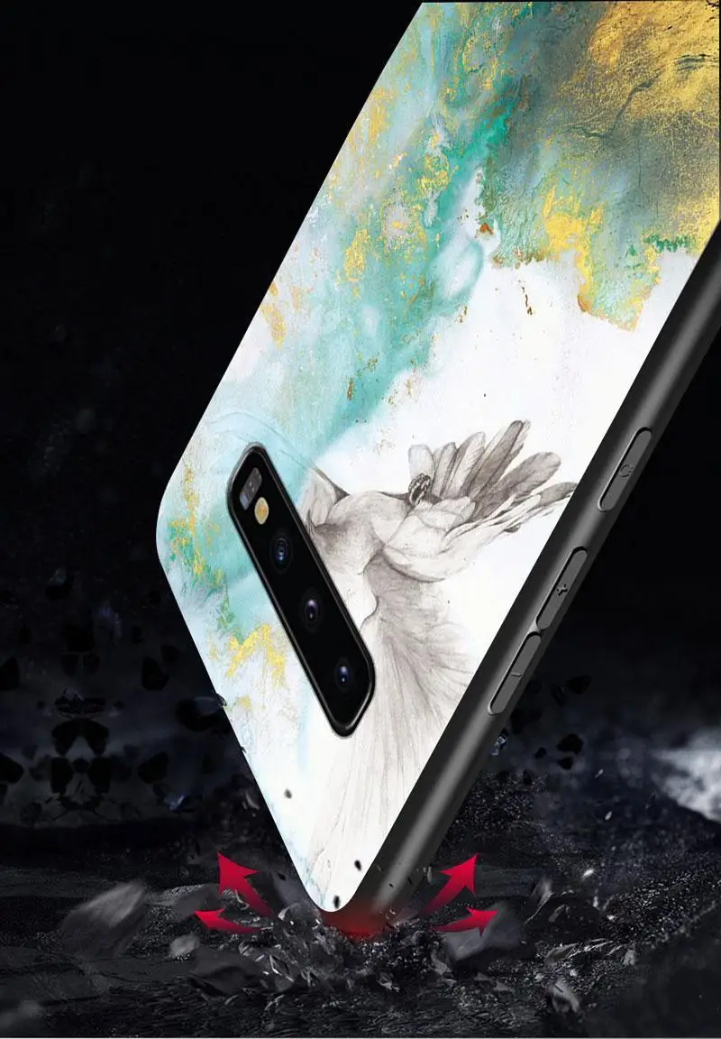 Закаленное Стекло чехол для телефона для samsung Galaxy A30 A50 A10 A70 S7 край S8 S9 S10E A6 A8 плюс A7 A9 Note 8 9 Красочная обложка