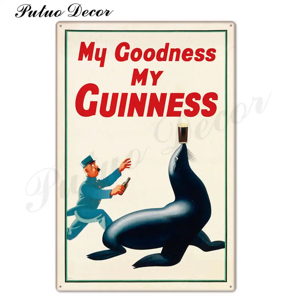 TH2525 Винтажная металлическая табличка Guinness, Оловянная табличка, металлическая винтажная тарелка для паба, Настенная декоративная тарелка для бара, паба, клуба, человека, пещеры - Цвет: TH2525