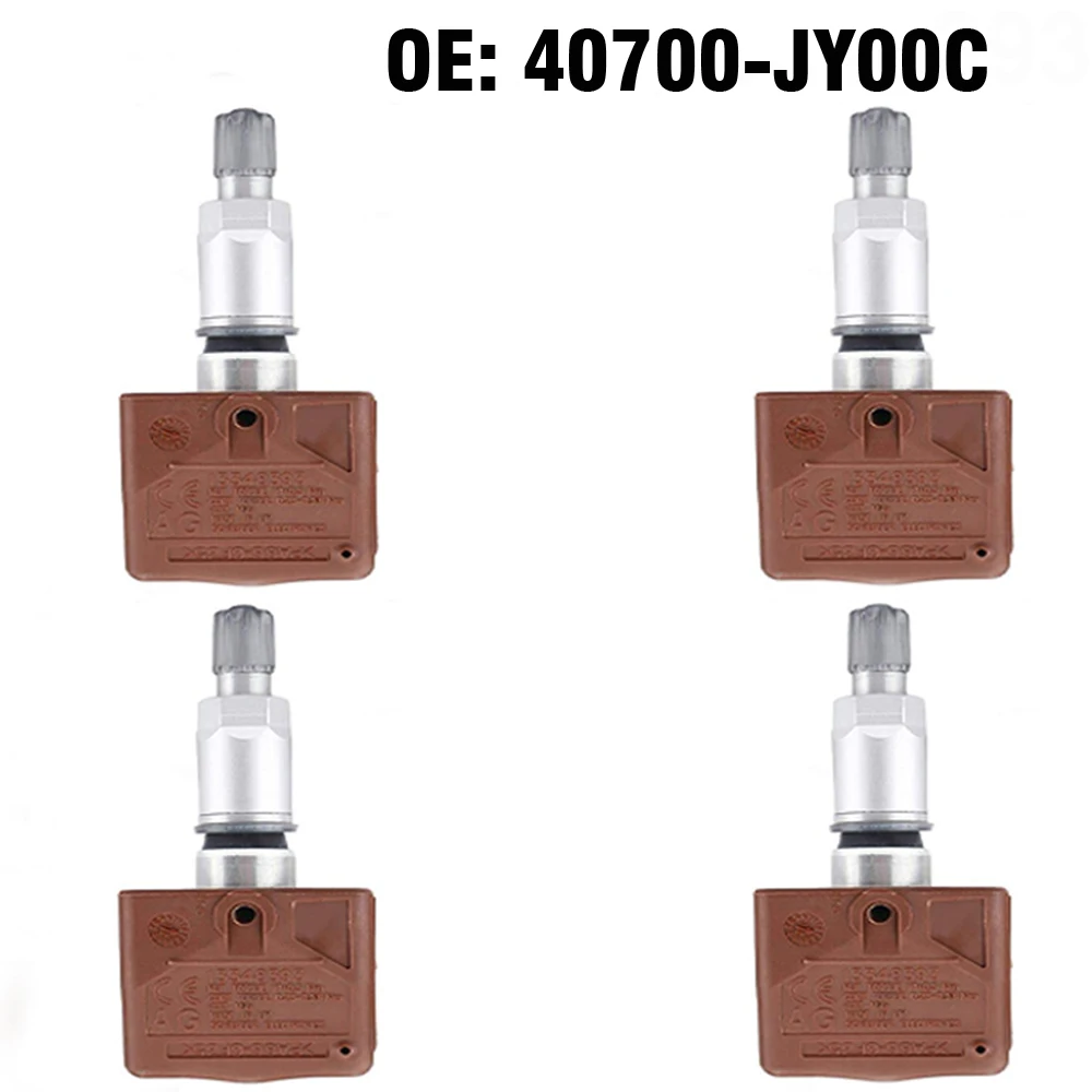 4Pcs Tpms Tire Pressure Sensor 433Mhz For Nissan Gt-R 370Z For Renault Koleos For Infiniti Ex37 Fx37 Fx50