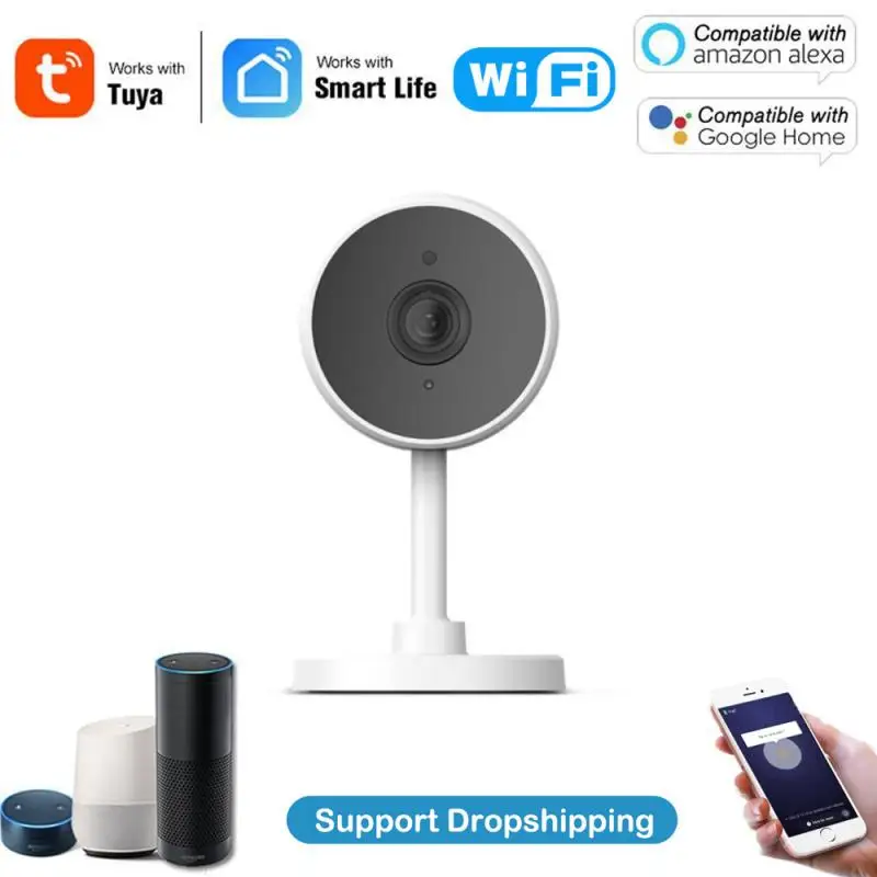 Wi-Fi IP-камера Tuya с датчиком движения и функцией ночного видения 1080P | Безопасность