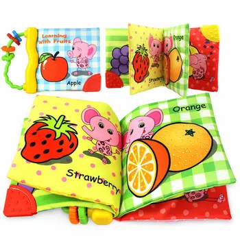 

Fruits Baby Book Cloth Fun Interactive Infant First Word Book Soft Activity Developmental Learning Early Education Toy