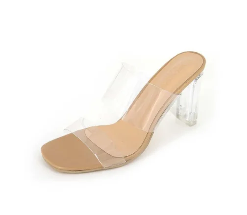 

2019 HOT Clear Heels Slippers Women Sandals Summer Shoes Woman Transparent High Pumps Wedding Jelly Buty Damskie High Heels